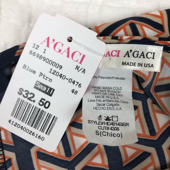 Agaci NWT 70s vintage Print Dress - Picture 3 of 3